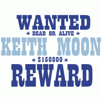 Keith Moon’s Wanted Shirt Stencil